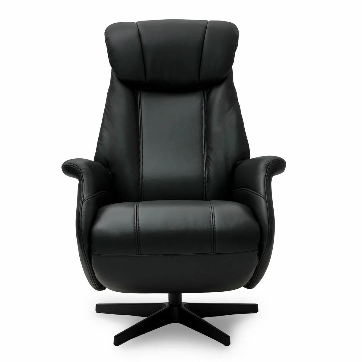 FURNHOUSE Bonanza Elektrischer Relaxsessel - Echtleder Schwarz