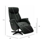 FURNHOUSE Bonanza Elektrischer Relaxsessel - Echtleder Schwarz