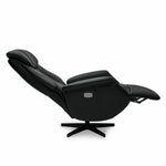FURNHOUSE Bonanza Elektrischer Relaxsessel - Echtleder Schwarz