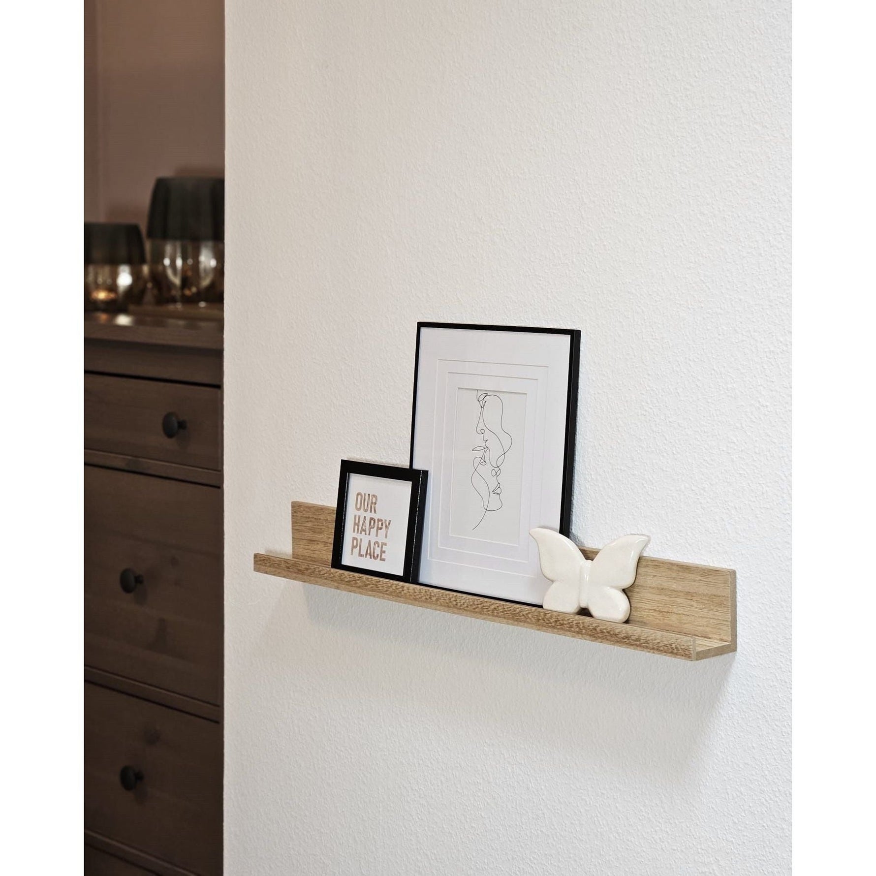 Fotoleiste Bilderleiste Schweberegal Holzregal Wandregal Bücherregal Wandboard