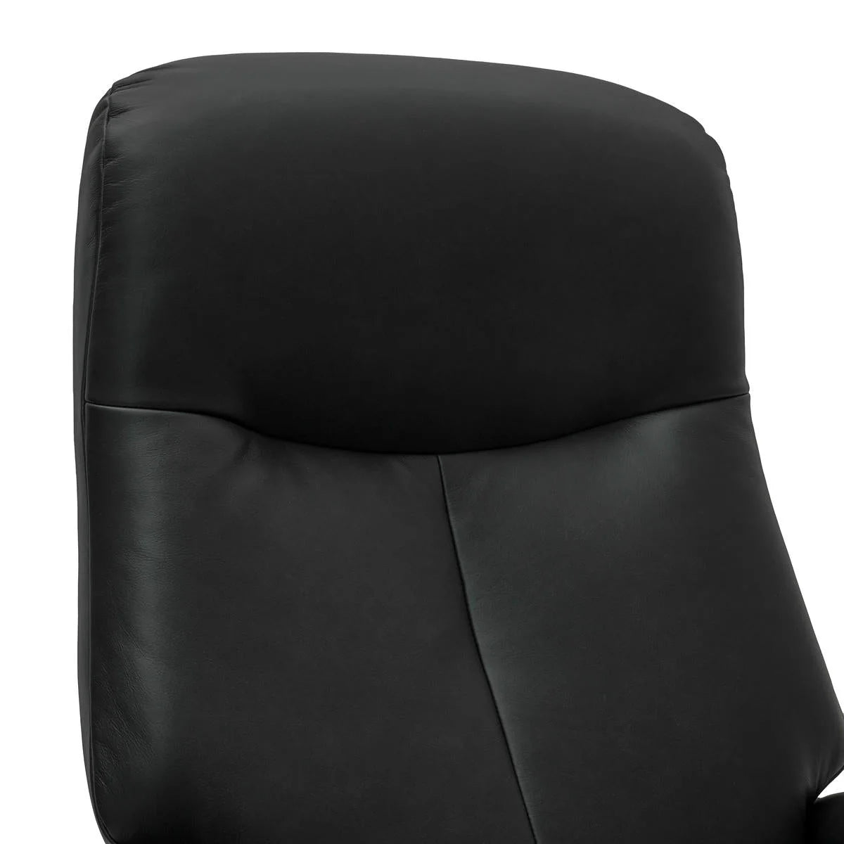 FURNHOUSE Bull Elektrischer Relaxsessel - Echtleder Schwarz