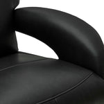 FURNHOUSE Bull Elektrischer Relaxsessel - Echtleder Schwarz
