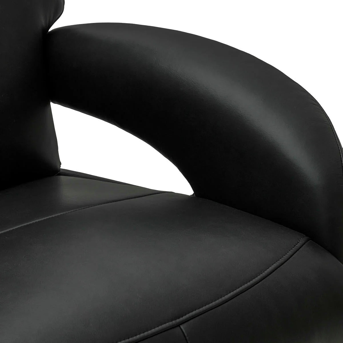 FURNHOUSE Bull Elektrischer Relaxsessel - Echtleder Schwarz