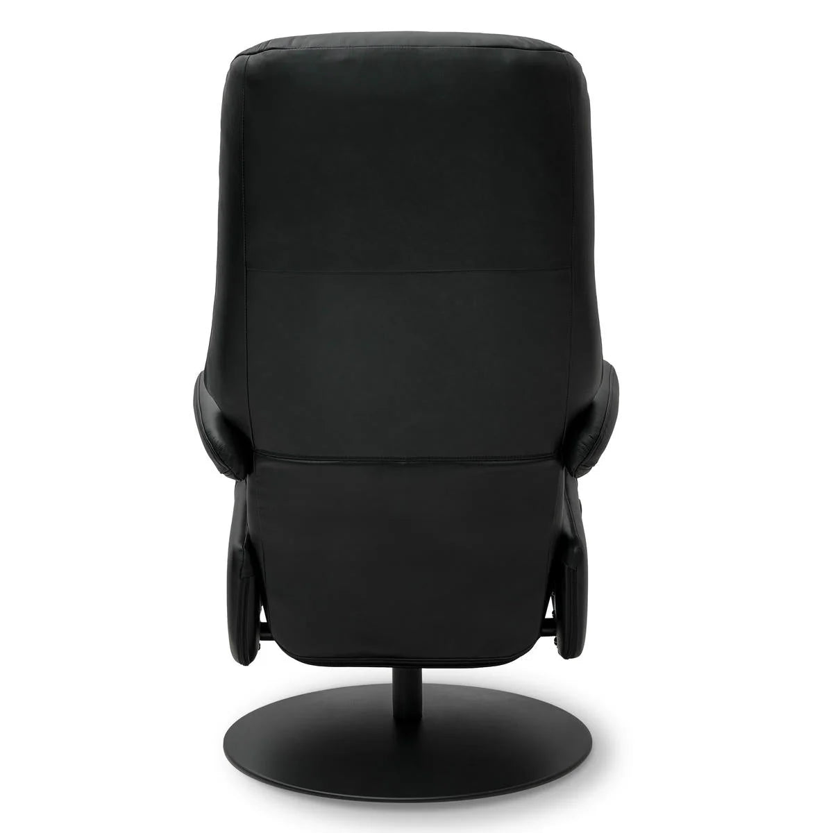 FURNHOUSE Bull Elektrischer Relaxsessel - Echtleder Schwarz