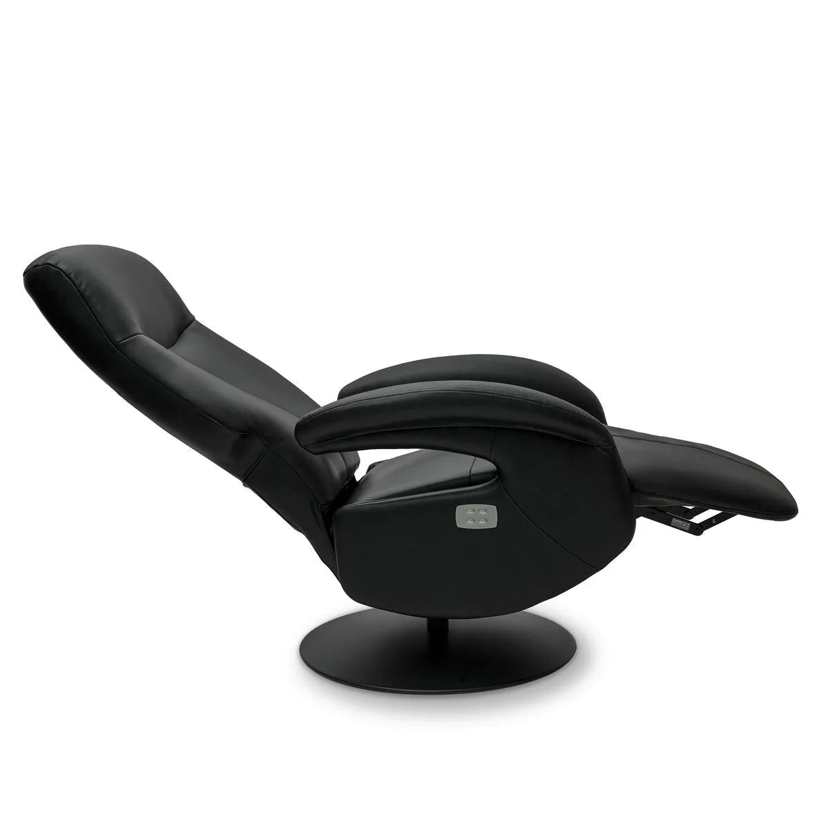 FURNHOUSE Bull Elektrischer Relaxsessel - Echtleder Schwarz