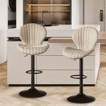 MainMall Barhocker-Set (2 Stück), moderne drehbare Barstühle in Thekenhöhe mit hoher Rückenlehne, einfache Montage in 3–5 Minuten