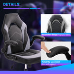 MainMall Ergonomischer Bürostuhl aus PU-Leder, drehbarer Computer- & Gamingstuhl mit Lendenstütze