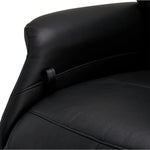 FURNHOUSE Delta Manueller Relaxsessel - Echtleder/PVC Schwarz