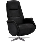 FURNHOUSE Delta Manueller Relaxsessel - Stoffbezug Schwarz
