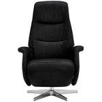 FURNHOUSE Delta Manueller Relaxsessel - Stoffbezug Schwarz