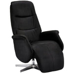 FURNHOUSE Delta Manueller Relaxsessel - Stoffbezug Schwarz