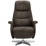 FURNHOUSE Delta Manueller Relaxsessel - Stoffbezug Taupe Grau