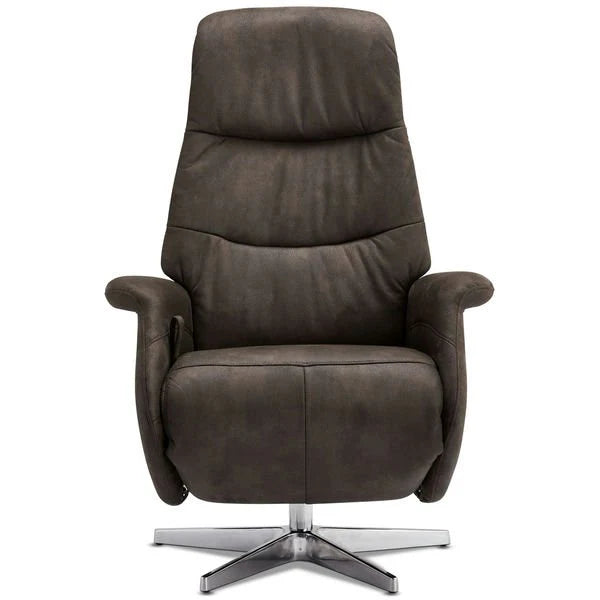 FURNHOUSE Delta Manueller Relaxsessel - Stoffbezug Taupe Grau