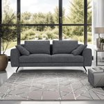 FURNHOUSE Detroit 3-Sitzer Sofa - Stoffbezug Grau