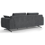 FURNHOUSE Detroit 3-Sitzer Sofa - Stoffbezug Grau