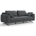 FURNHOUSE Detroit 3-Sitzer Sofa - Stoffbezug Grau