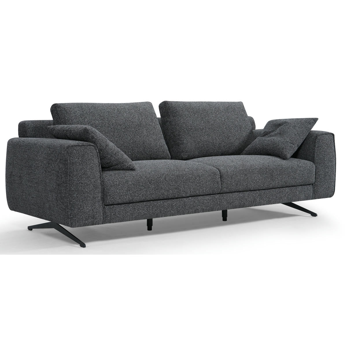 FURNHOUSE Detroit 3-Sitzer Sofa - Stoffbezug Grau