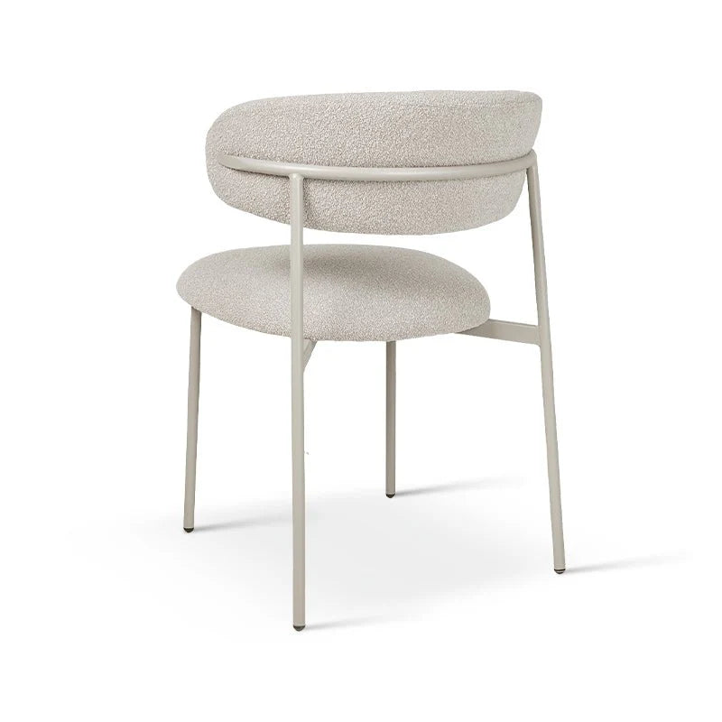 FURNHOUSE Diana Esszimmerstühle 2er Set - Bouclé-Stoff Beige