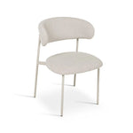 FURNHOUSE Diana Esszimmerstühle 2er Set - Bouclé-Stoff Beige