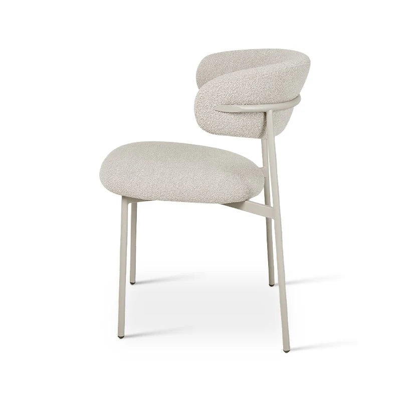 FURNHOUSE Diana Esszimmerstühle 2er Set - Bouclé-Stoff Beige