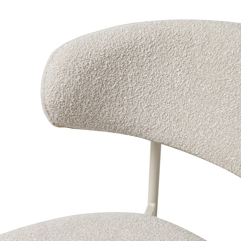 FURNHOUSE Diana Esszimmerstühle 2er Set - Bouclé-Stoff Beige