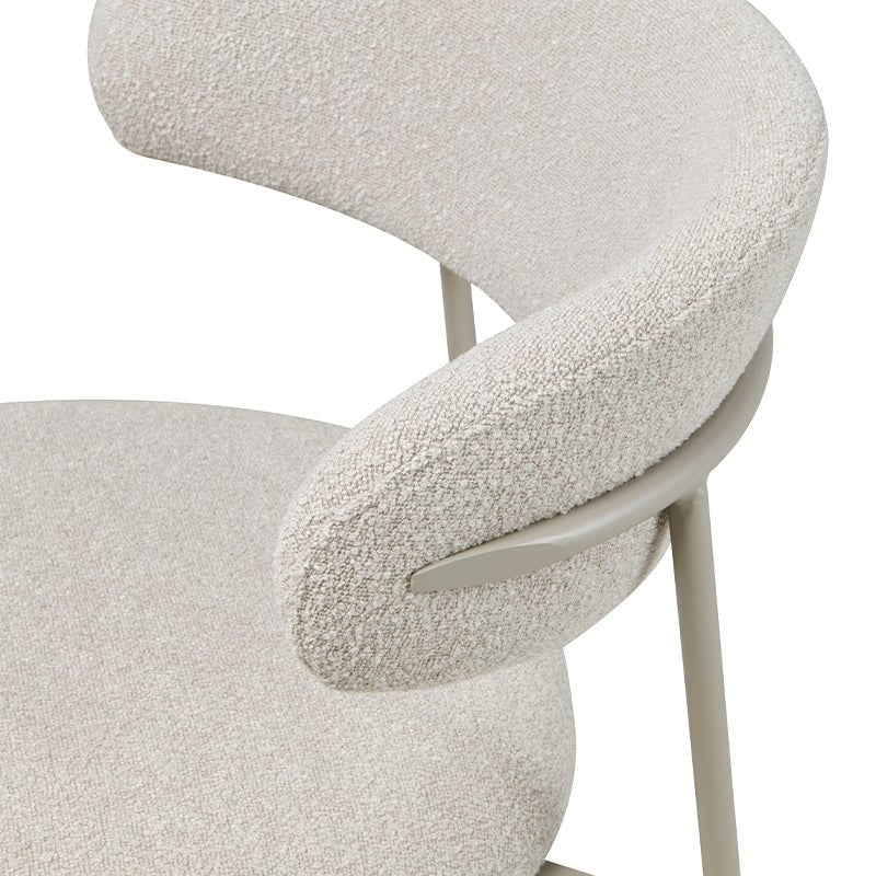 FURNHOUSE Diana Esszimmerstühle 2er Set - Bouclé-Stoff Beige