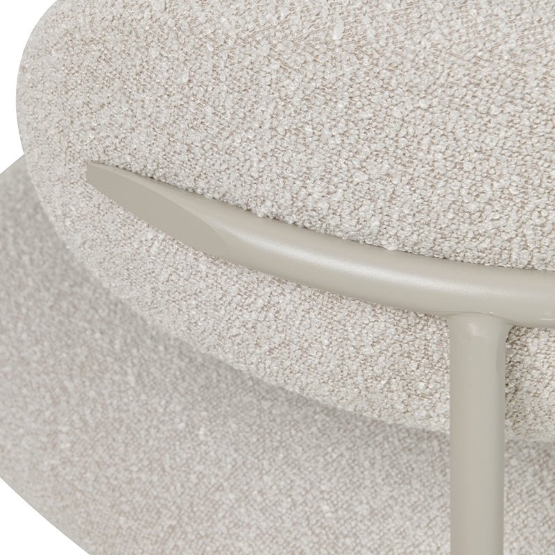 FURNHOUSE Diana Esszimmerstühle 2er Set - Bouclé-Stoff Beige
