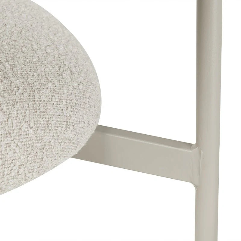 FURNHOUSE Diana Esszimmerstühle 2er Set - Bouclé-Stoff Beige