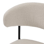 FURNHOUSE Diana Esszimmerstühle 2er Set - Bouclé-Stoff Weiß