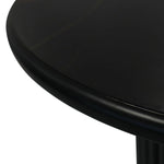 FURNHOUSE Easy Couchtisch Rund ø60 cm - Marmoroptik & Lamellenoptik Schwarz