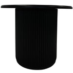 FURNHOUSE Easy Couchtisch Rund ø80 cm - Marmoroptik & Lamellenoptik Schwarz