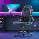 MainMall Ergonomischer Bürostuhl aus PU-Leder, drehbarer Computer- & Gamingstuhl mit Lendenstütze