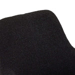 FURNHOUSE Helena Esszimmerstühle mit Armlehne 2er Set - Drehbar, Bouclé-Stoff Schwarz