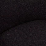 FURNHOUSE Helena Esszimmerstühle mit Armlehne 2er Set - Drehbar, Bouclé-Stoff Schwarz