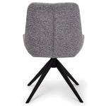FURNHOUSE Helena Esszimmerstühle 2er Set - Drehbar, Bouclé-Stoff Grau