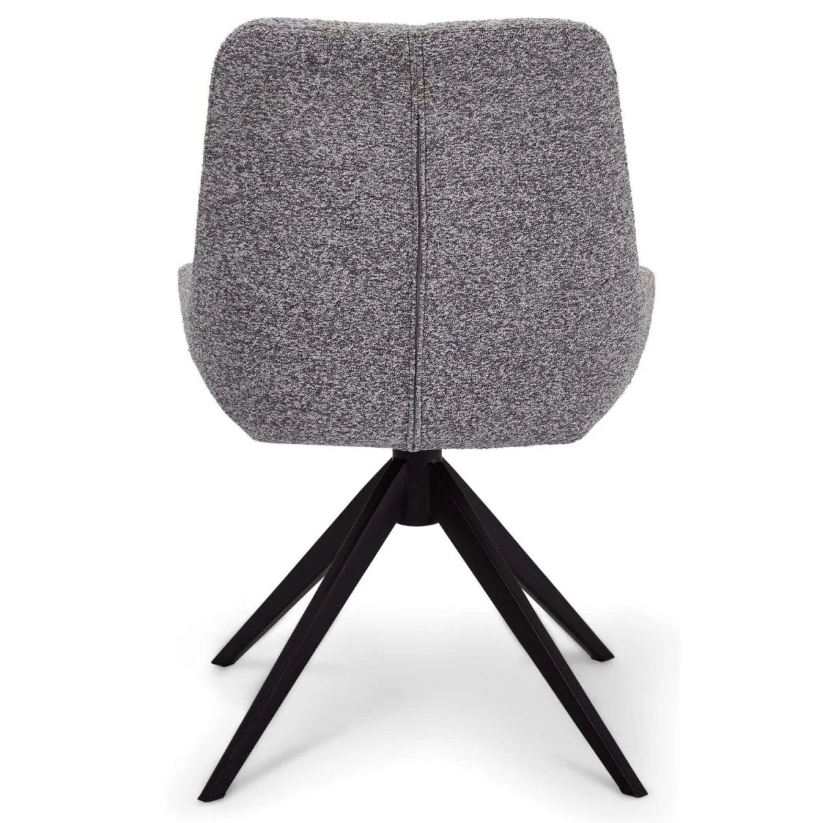 FURNHOUSE Helena Esszimmerstühle 2er Set - Drehbar, Bouclé-Stoff Grau
