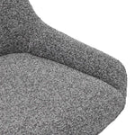 FURNHOUSE Helena Esszimmerstühle 2er Set - Drehbar, Bouclé-Stoff Grau