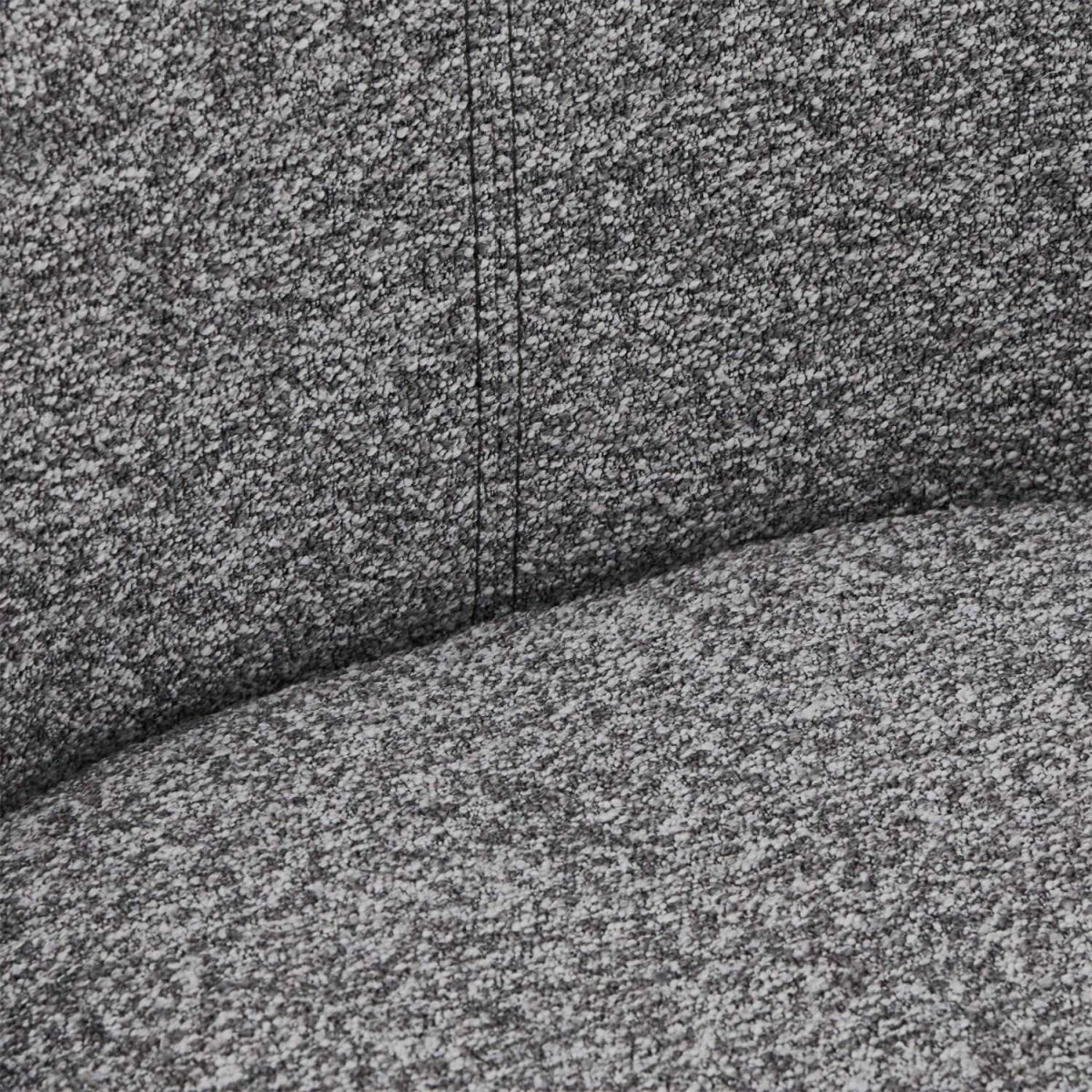 FURNHOUSE Helena Esszimmerstühle 2er Set - Drehbar, Bouclé-Stoff Grau
