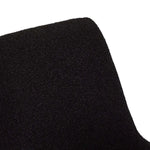 FURNHOUSE Helena Esszimmerstühle 2er Set - Drehbar, Bouclé-Stoff Schwarz