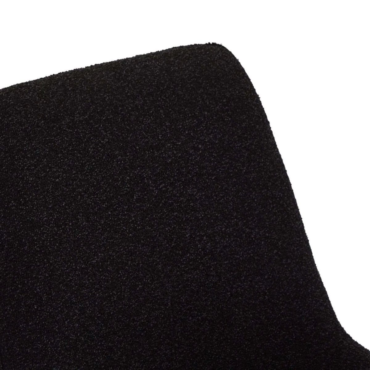 FURNHOUSE Helena Esszimmerstühle 2er Set - Drehbar, Bouclé-Stoff Schwarz