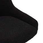 FURNHOUSE Helena Esszimmerstühle 2er Set - Drehbar, Bouclé-Stoff Schwarz