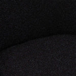 FURNHOUSE Helena Esszimmerstühle 2er Set - Drehbar, Bouclé-Stoff Schwarz