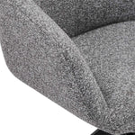 FURNHOUSE Helena Esszimmerstühle mit Armlehne 2er Set - Drehbar, Bouclé-Stoff Grau