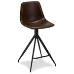 FURNHOUSE Isabel Barhocker 2er Set - Kunstleder Braun