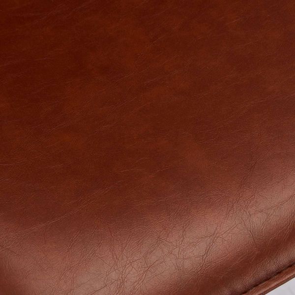 FURNHOUSE Isabel Barhocker 2er Set - Kunstleder Cognac Braun