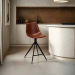 FURNHOUSE Isabel Barhocker 2er Set - Kunstleder Cognac Braun