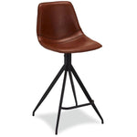 FURNHOUSE Isabel Barhocker 2er Set - Kunstleder Cognac Braun