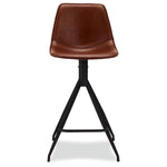 FURNHOUSE Isabel Barhocker 2er Set - Kunstleder Cognac Braun