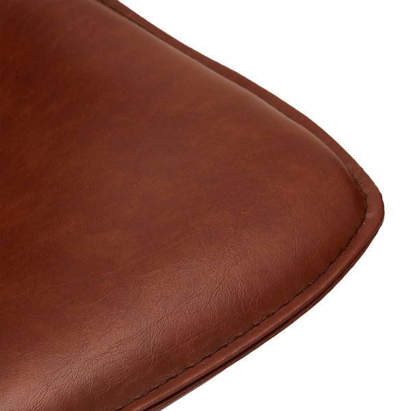 FURNHOUSE Isabel Barhocker 2er Set - Kunstleder Cognac Braun