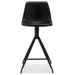 FURNHOUSE Isabel Barhocker 2er Set - Kunstleder Schwarz